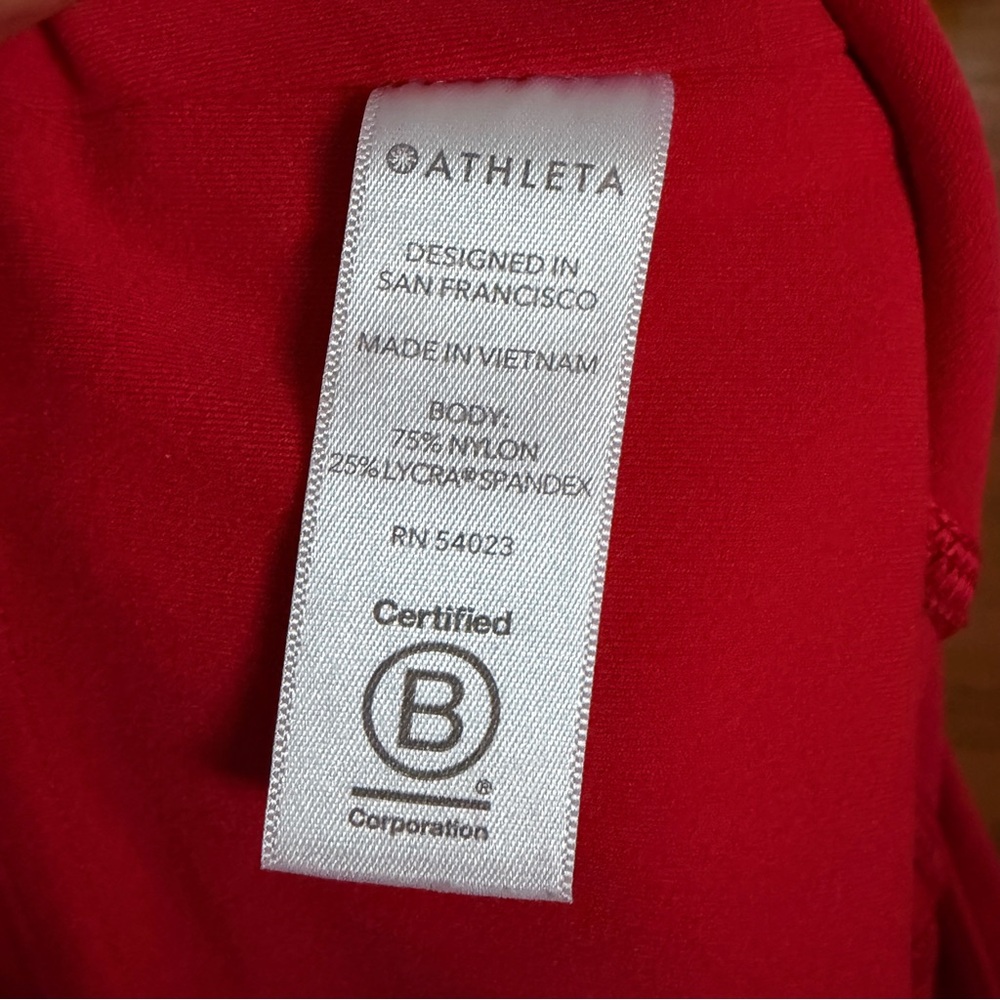 Athleta Ultra High Rise Elation Tight Red Leggings Medium - Picture 5 of 7